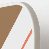 Fun Cool Retro Oranje Light Brown Stripes Pickleball Paddle (Links Detail)