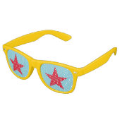 Fun Cool Star Custom Birthday Party Swag Shades Retro Zonnebril (Gekanteld)