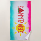 Fun Cool Summer Vibes Summer Strandlaken (Voorkant)