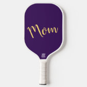 Fun Cool Vibrant Elegant Dark Paars "Mam" Script Pickleball Paddle (Achterkant)
