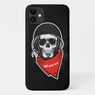 Fun coole motorschedel met helm, zonnebril, Case-Mate iPhone case