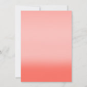 Fun Coral Ombre BABY blokkeert Genderneutrale Show Kaart (Achterkant)