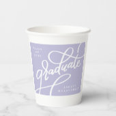 Fun Corner Script Paarse Afstudeerfeest Papieren Bekers (Achterkant)
