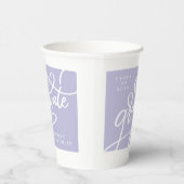Fun Corner Script Paarse Afstudeerfeest Papieren Bekers (Rechts)