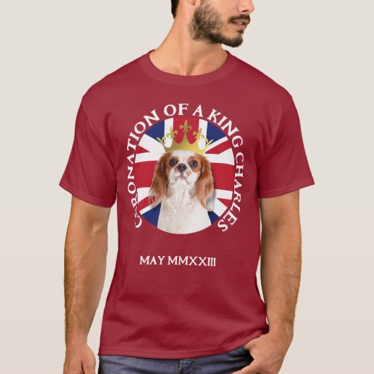 Fun CORONATION OF A King Charles Spaniel T-shirt (Voorkant)