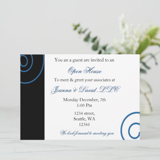 Fun Corporate Party Invitation Kaart (Staand voorkant)