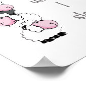 Fun Counting Sheep tot ik naar bed ga met Toddler Poster (Hoek)