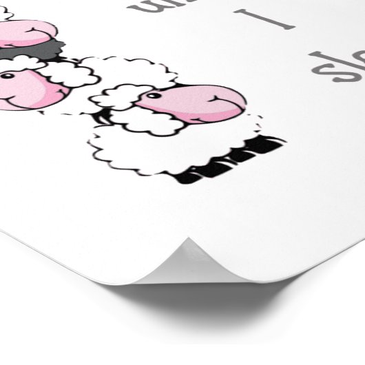 Fun Counting Sheep tot ik naar bed ga met Toddler Poster (Hoek)