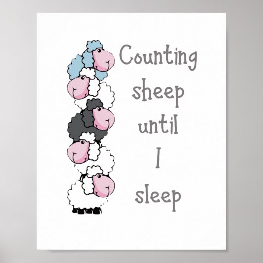 Fun Counting Sheep tot ik naar bed ga met Toddler Poster (Voorkant)