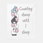 Fun Counting Sheep tot ik slaap Quote Fleece Deken (Voorkant)