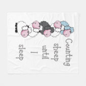 Fun Counting Sheep tot ik slaap Quote Fleece Deken (Voorkant (Horizontaal))