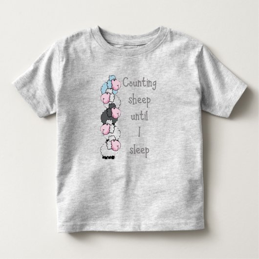 Fun Counting Sheep tot ik slaap Quote Kinder Shirts (Voorkant)