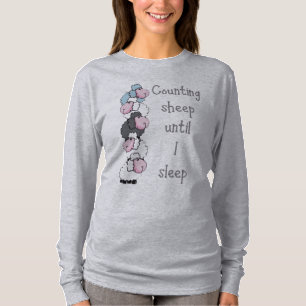 Fun Counting Sheep tot ik slaap Quote T-shirt