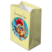 Fun Country kippenliefhebbers Medium Cadeauzakje (Achterkant Gekanteld)