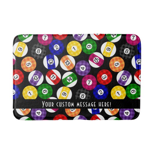 Fun Country Style Checkered Billiards Pattern Badmat (Voorkant)