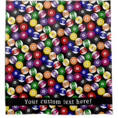 Fun Country Style Checkered Billiards Pattern Douchegordijn (Voorkant)