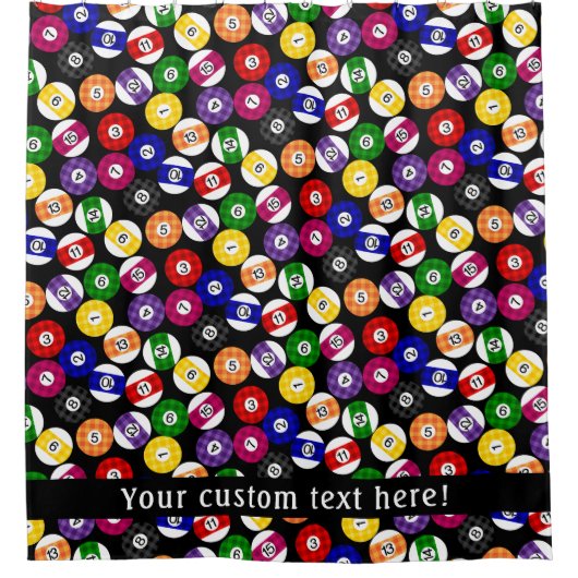 Fun Country Style Checkered Billiards Pattern Douchegordijn (Voorkant)