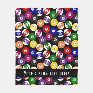 Fun Country Style Checkered Billiards Pattern Fleece Deken