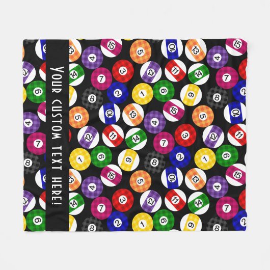 Fun Country Style Checkered Billiards Pattern Fleece Deken (Voorkant (Horizontaal))