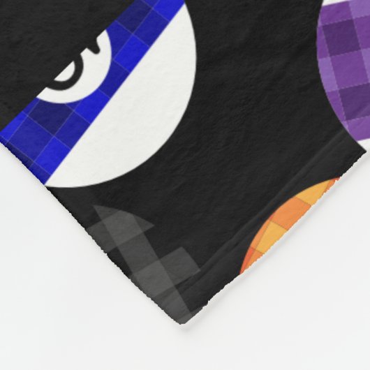 Fun Country Style Checkered Billiards Pattern Fleece Deken (Hoek)