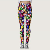 Fun Country Style Checkered Billiards Pattern Leggings (Voorkant)