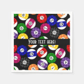 Fun Country Style Checkered Billiards Pattern Servet (Voorkant)