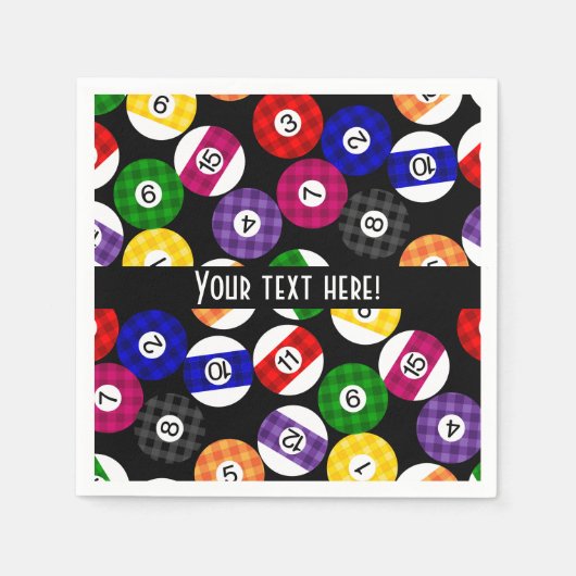 Fun Country Style Checkered Billiards Pattern Servet (Voorkant)