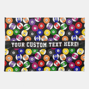 Fun Country Style Checkered Billiards Pattern Theedoek