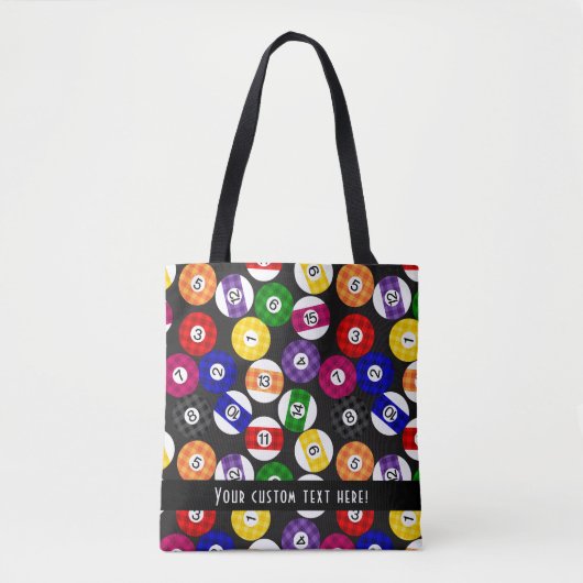 Fun Country Style Checkered Billiards Pattern Tote Bag (Voorkant)