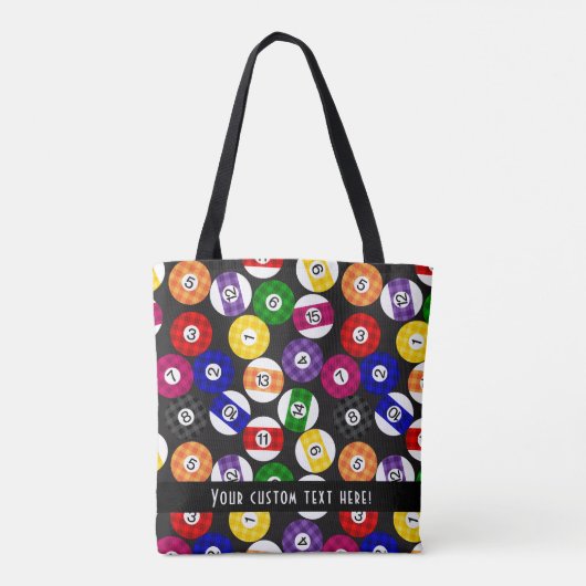 Fun Country Style Checkered Billiards Pattern Tote Bag (Achterkant)