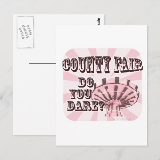 Fun County Fair Slogan Briefkaart (Voorkant / Achterkant)
