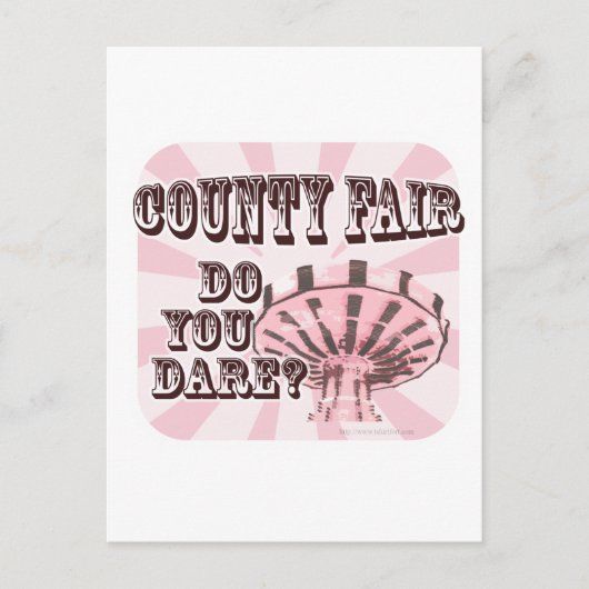 Fun County Fair Slogan Briefkaart (Voorkant)