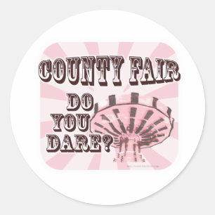 Fun County Fair Slogan Ronde Sticker