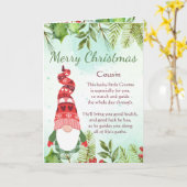 Fun Cousin kerst Lucky Gnome Card Kaart (Gele Bloem)
