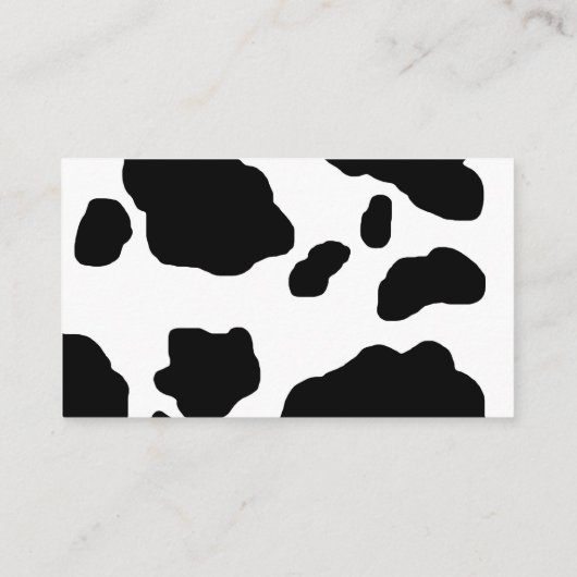 Fun Cow Print Personalized Boerderij Milk Dairy Visitekaartje (Achterkant)