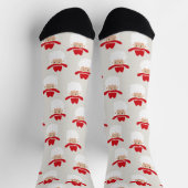 Fun Cowboy Santa Claus Western Christmas Sokken (Top)