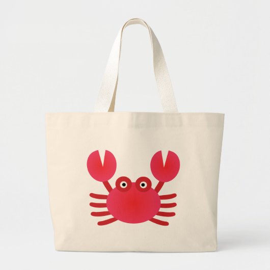Fun Crab Grote Tote Bag (Voorkant)