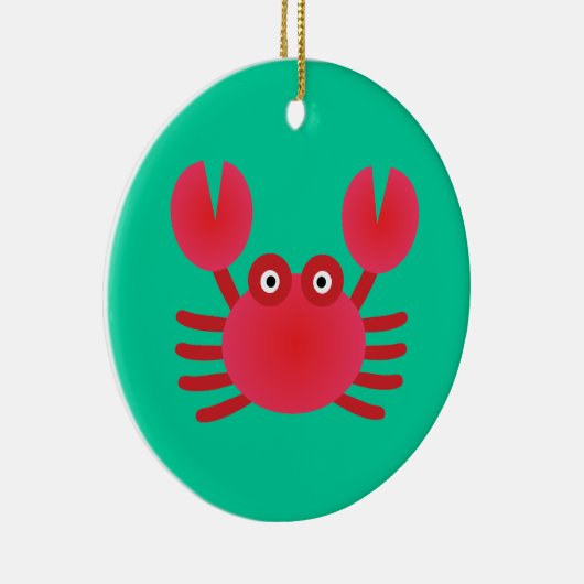 Fun Crab Keramisch Ornament (Rechts)