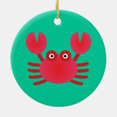 Fun Crab Keramisch Ornament (Achterkant)