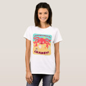 Fun Crab Mornings maakt me gek op Cartoon T-shirt (Voorkant volledig)