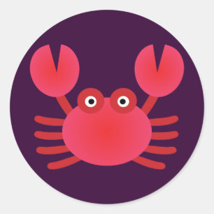 Fun Crab Ronde Sticker