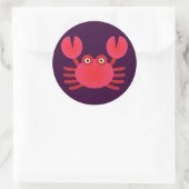Fun Crab Ronde Sticker (Tas)