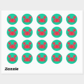 Fun Crab Ronde Sticker (Vel)