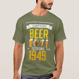 Fun Craft Beer Lover 1949 70e verjaardag Gag Gift T-shirt