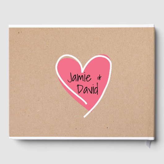 Fun Craft Paper Kijk bruiloft Guest Book Gastenboek (Achterkant)