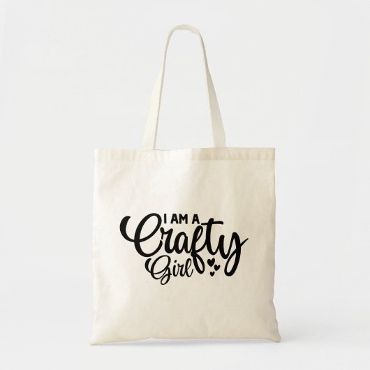 Fun Crafty Girl Tote Bag (Voorkant)