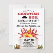 Fun Crawfish Boil 3 Foto Afstuderen BBQ Party Kaart (Voorkant)