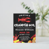 Fun Crawfish Boil Afstuderen Foto Briefkaart (Staand voorkant)