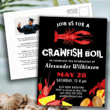 Fun Crawfish Boil Afstuderen Foto