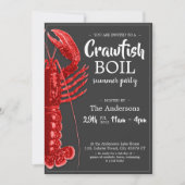 Fun Crawfish Boil Summer Party Dark Grey Kaart (Voorkant)